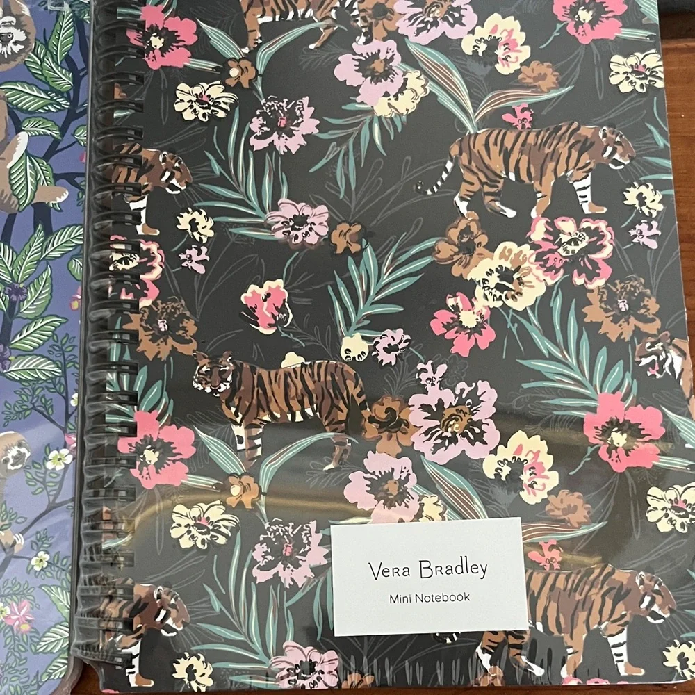 Vera Bradley Jungle and Floral Notebooks - Sloths or Tigers NIP